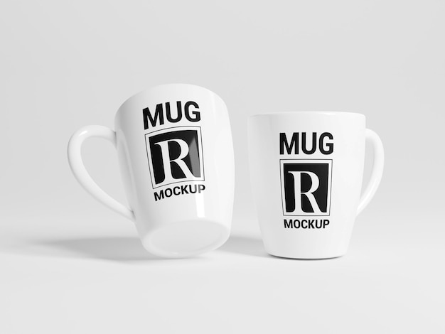 Mockup de caneca realista para branding e publicidade