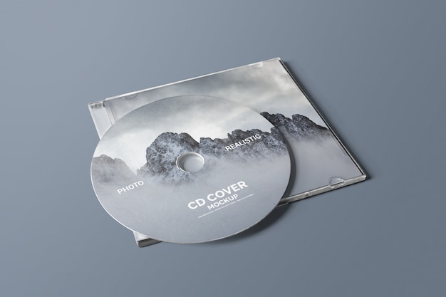 Mockup de capa de cd / dvd