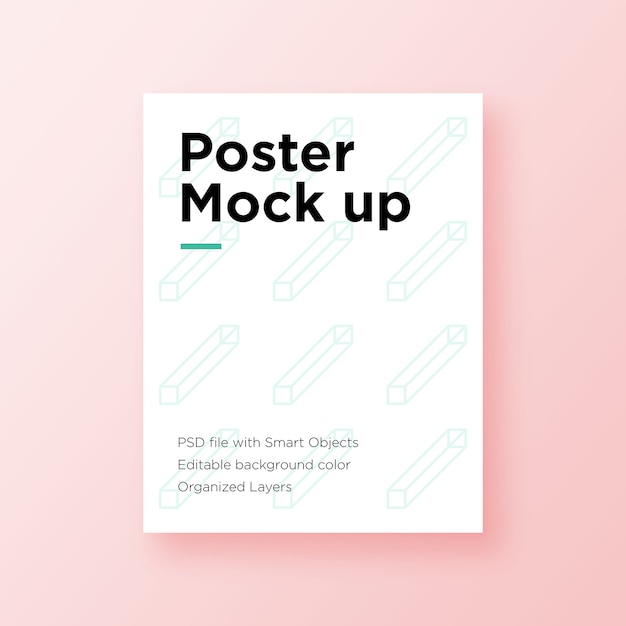 Mockup de cartaz minimalista psd