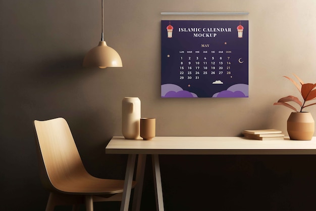 mockup de celebração do ano novo islâmico