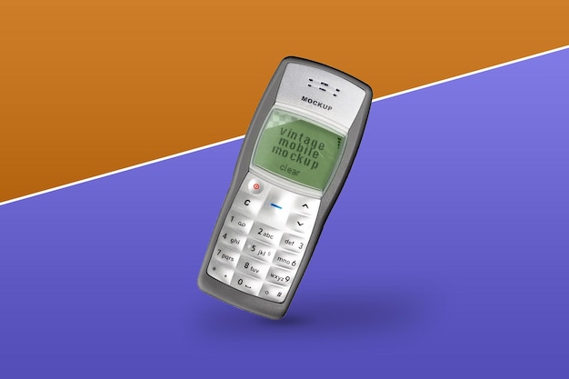 Mockup de celular vintage