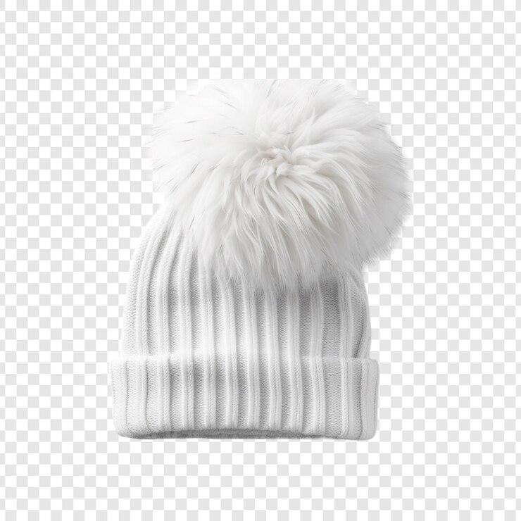 PSD mockup de chapéu buff de inverno em fundo transparente