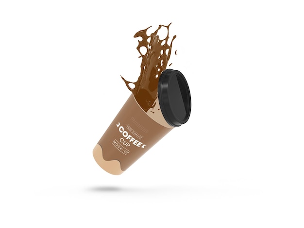 Mockup de copo de café de papel para levar