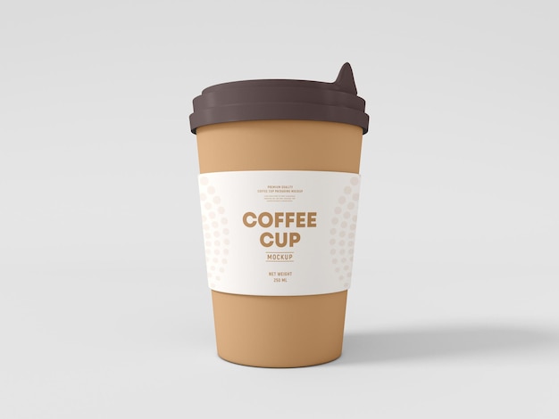 Mockup de copo de café de plástico para levar