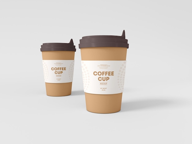 Mockup de copo de café de plástico para levar