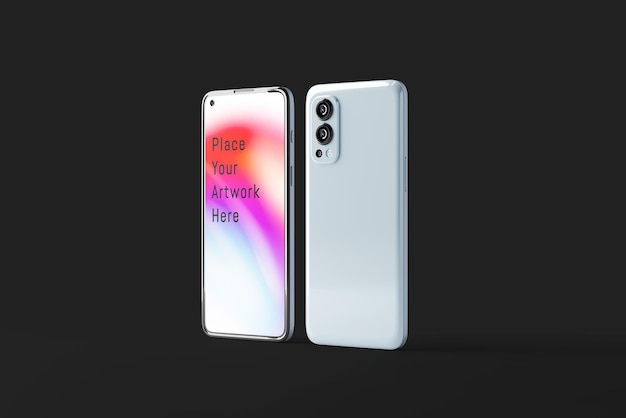 mockup de dois telefones