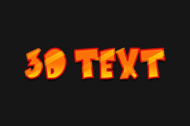 Mockup de efeito de texto 3D realista para projetos ousados