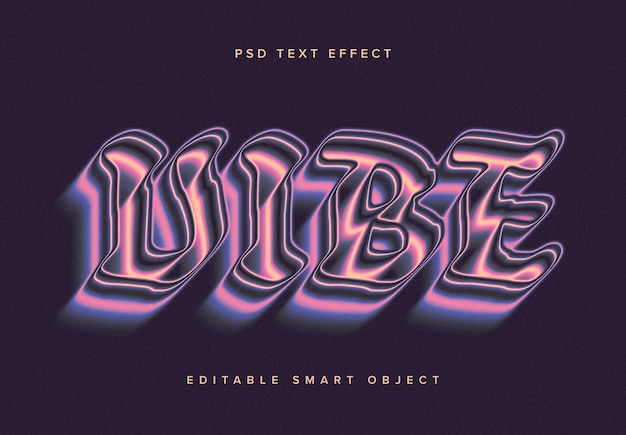 Mockup de efeito de texto 3D vibrante