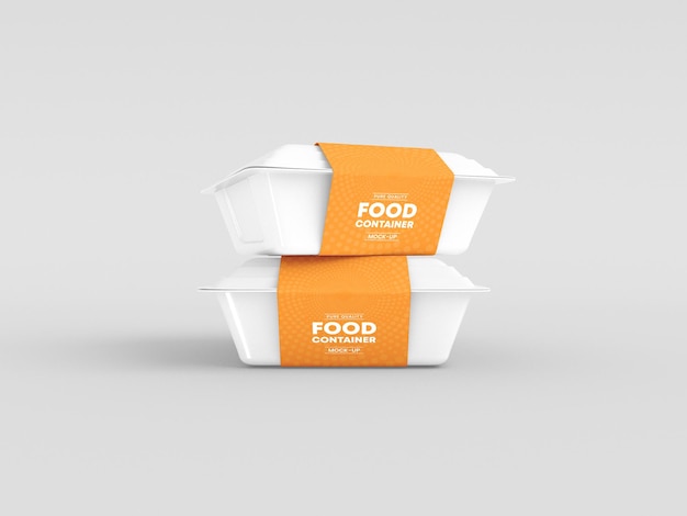 PSD mockup de embalagem de caixa de comida para levar