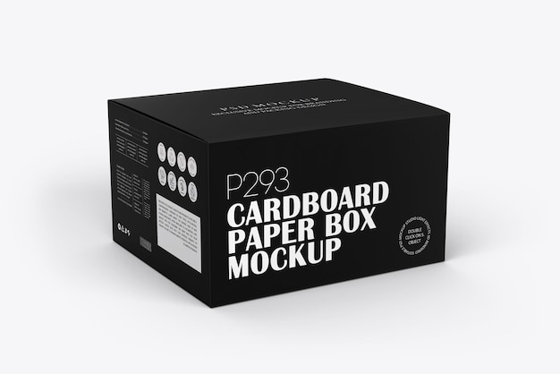 PSD mockup de estúdio de caixa de papelão