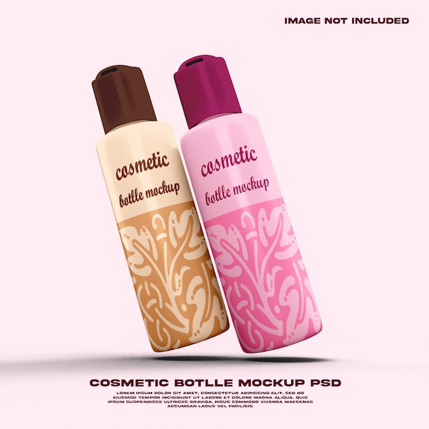 PSD mockup de garrafa cosmética psd