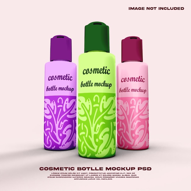 Mockup de garrafa cosmética psd