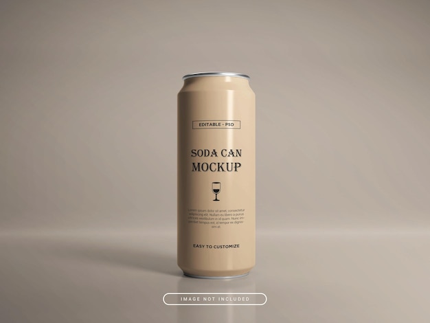 Mockup de lata de refrigerante elegante