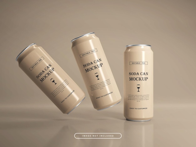 Mockup de lata de refrigerante elegante