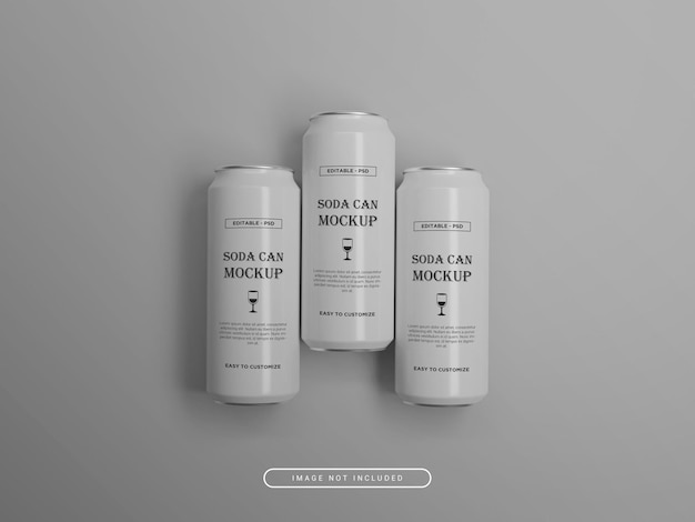 Mockup de lata de refrigerante elegante