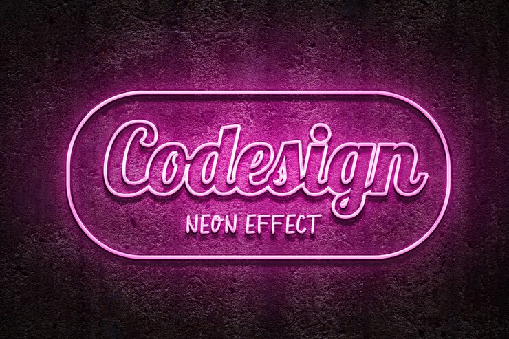 PSD mockup de logotipo 3d texto efeito neon png vermelho imagens psd
