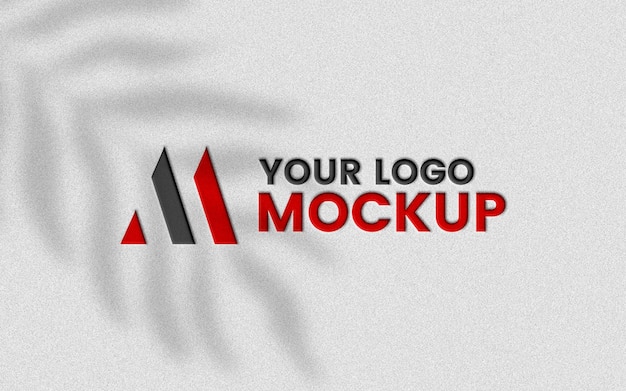 mockup de logotipo gravado em papel PSD
