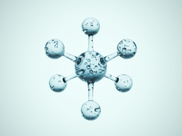 PSD mockup de molécula de fundo do átomo