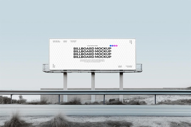 Mockup de outdoor em uma rodovia para publicidade