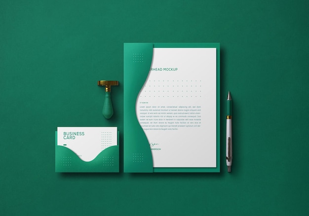 Mockup de papelaria elegante