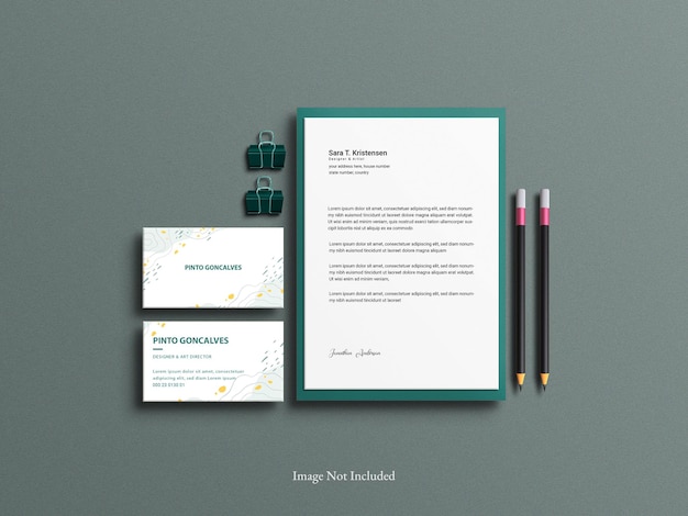 PSD mockup de papelaria elegante