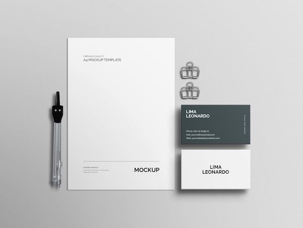 PSD mockup de papelaria