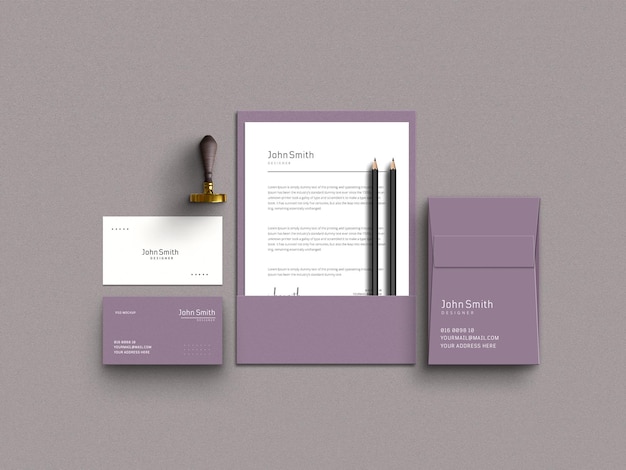 Mockup de papelaria