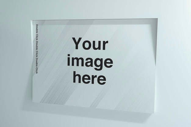 Mockup de pôster de parede inclinada 10