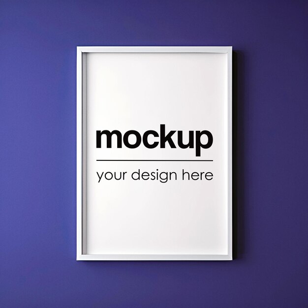 Mockup de pôster emoldurado em PSD Modelo de quadro de vitrine