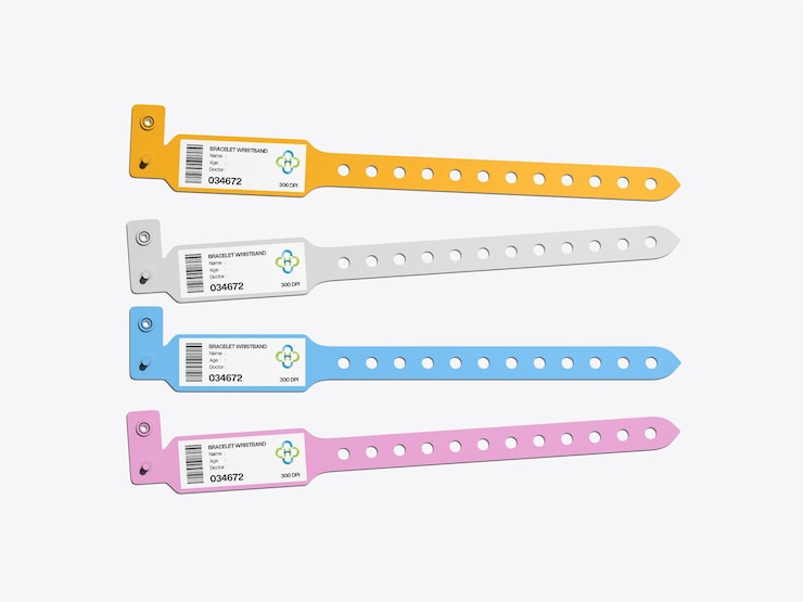 PSD mockup de pulseira colorida em 3d