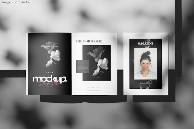 PSD mockup de revista a4