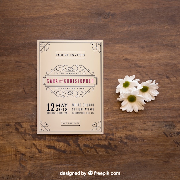 PSD mockup de revista ao lado de flores