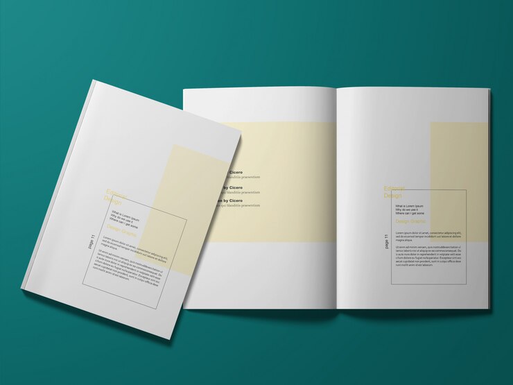 PSD mockup de revista