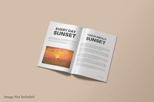 PSD mockup de revista