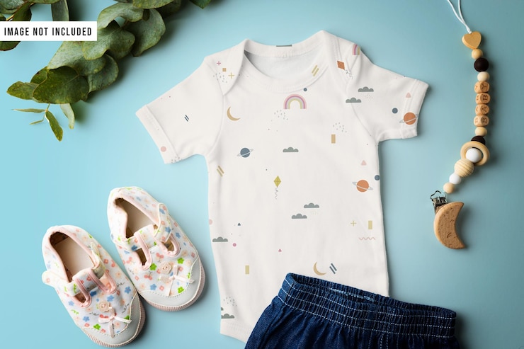 PSD mockup de roupa de bebê