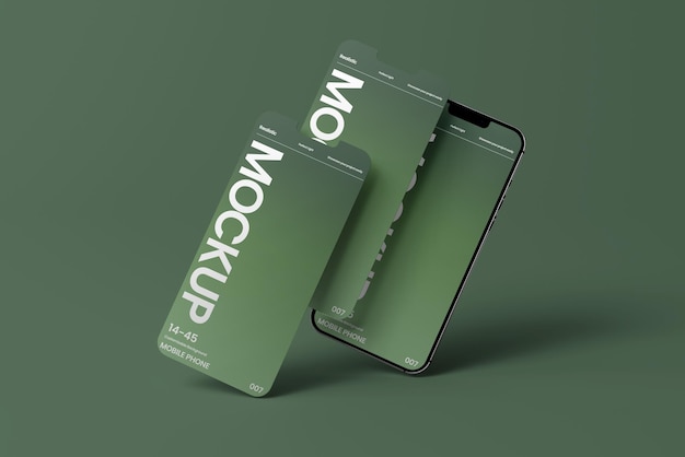 PSD mockup de smartphone de várias telas