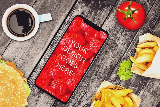 PSD mockup de tela de smartphone