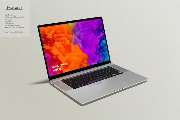 Mockup de tela do laptop