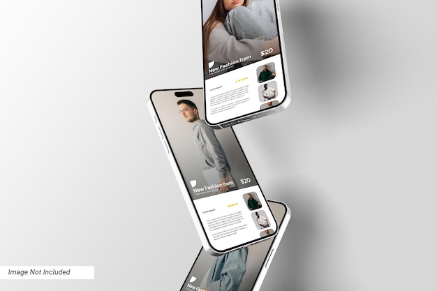 PSD mockup de telefone em queda