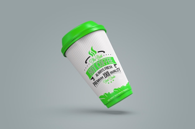 PSD mockup de xícara de café de papel psd