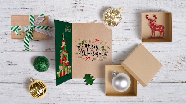 Mockup decorativo de navidad