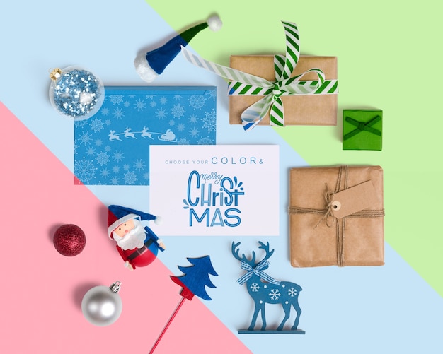 Mockup decorativo de navidad