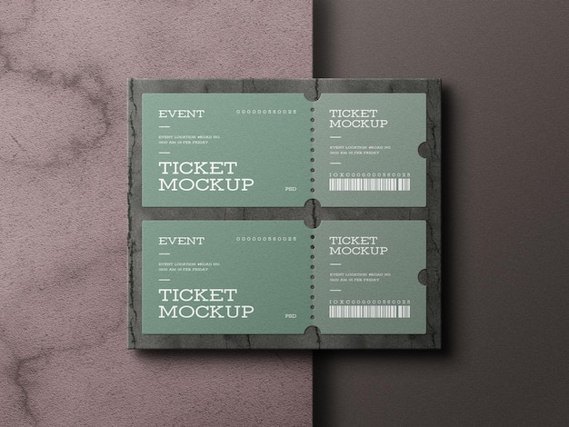 Mockup del biglietto dell'evento