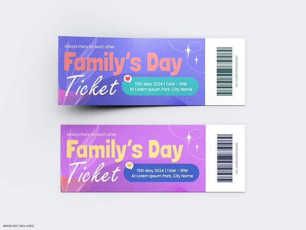Mockup del biglietto dell'evento