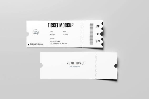 Mockup del biglietto