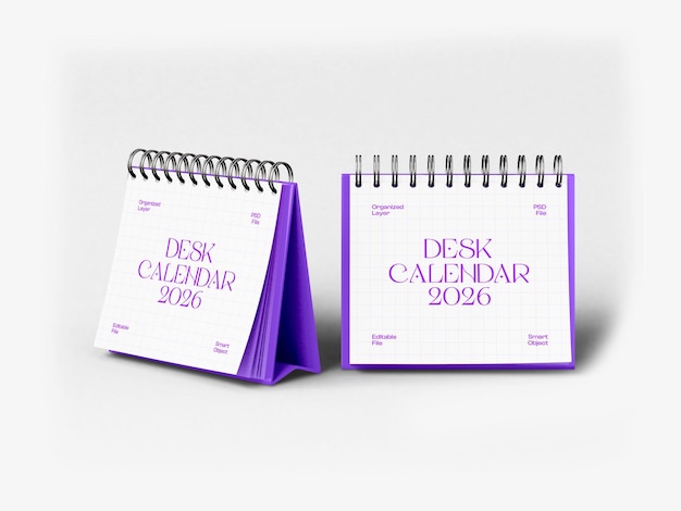 Mockup del calendario della scrivania