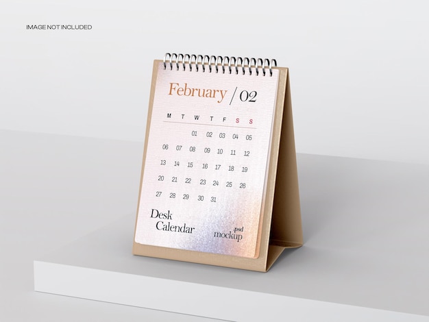 Mockup del calendario della scrivania