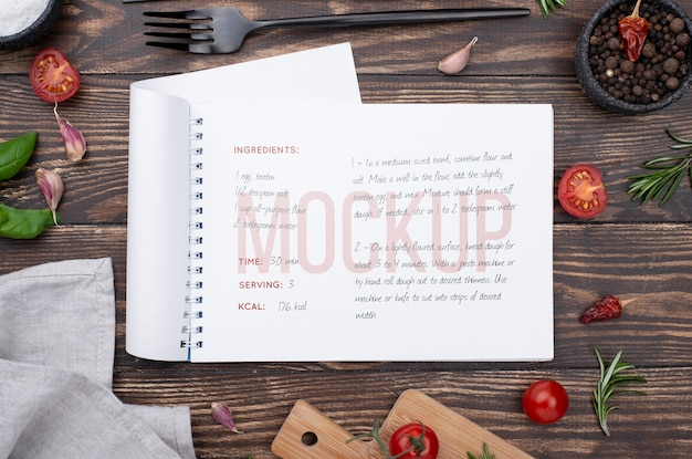 Mockup del concetto di menu del ristorante