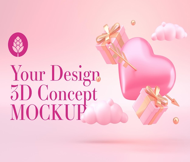 Mockup del concetto di San Valentino