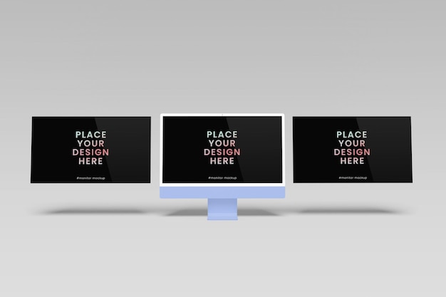 mockup del desktop dello schermo reattivo isolato